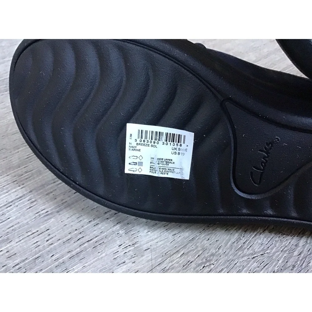 Clarks Shoes Womens 8 Wide Breeze Sol Slip On Comfort Shoes 26175260 Navy Marine